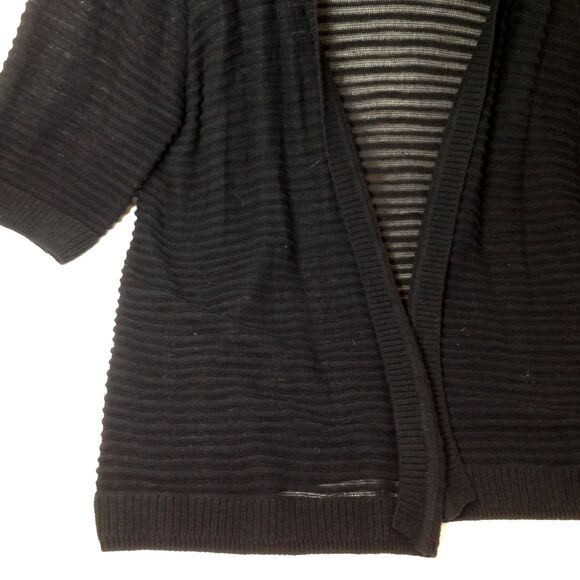 Vintage A B Studio Womens Cardigan Sweater Light Weight Knit Black Size L - Picture 6 of 10